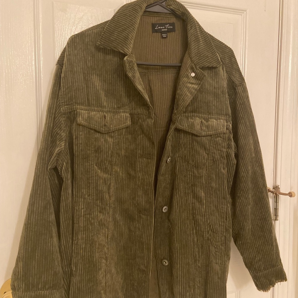 Fringe Corduroy Button Up